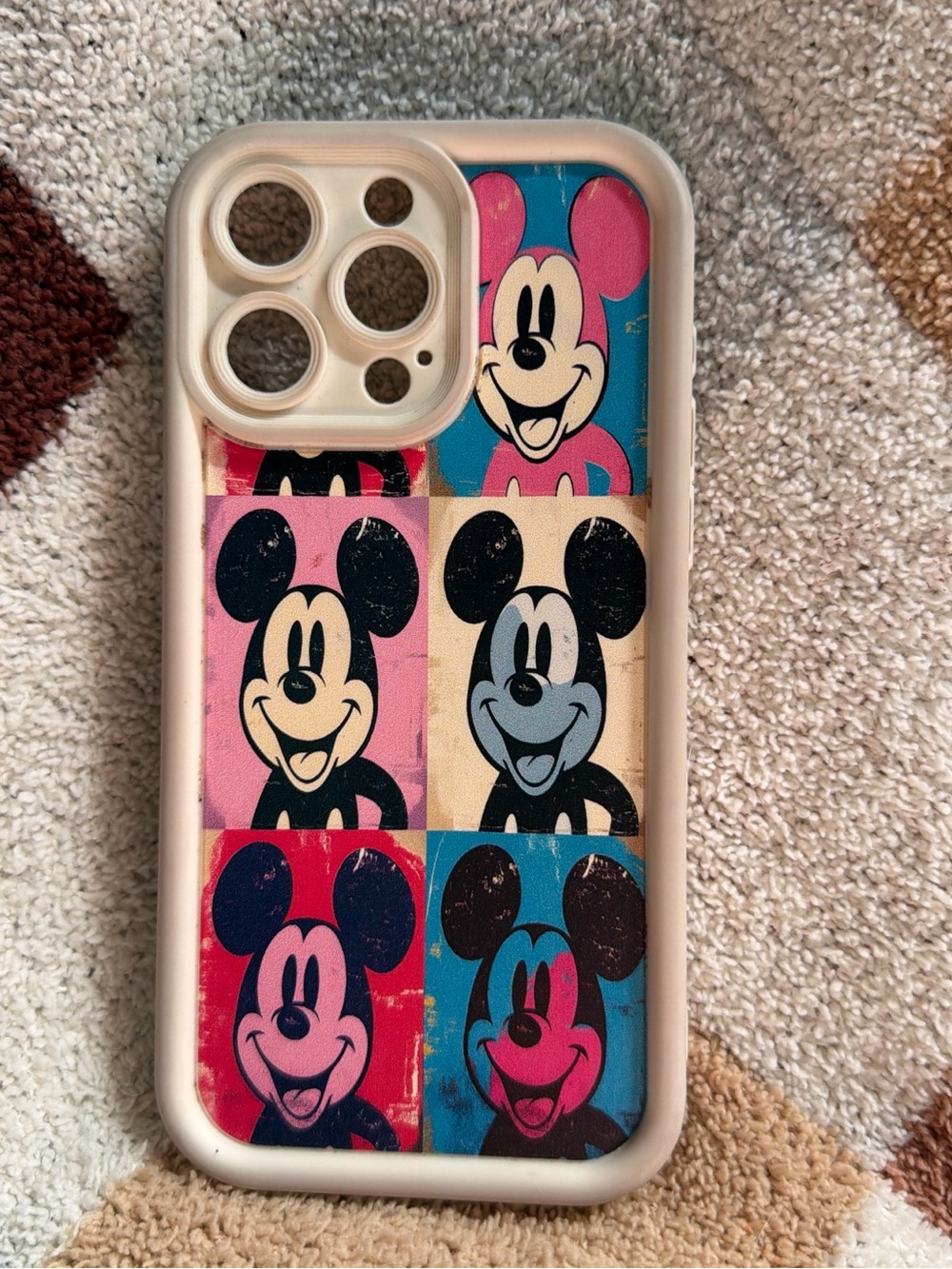 Disney Pop-Art Mickey Mouse Color Block Phone Case - Pink Blue Red Black